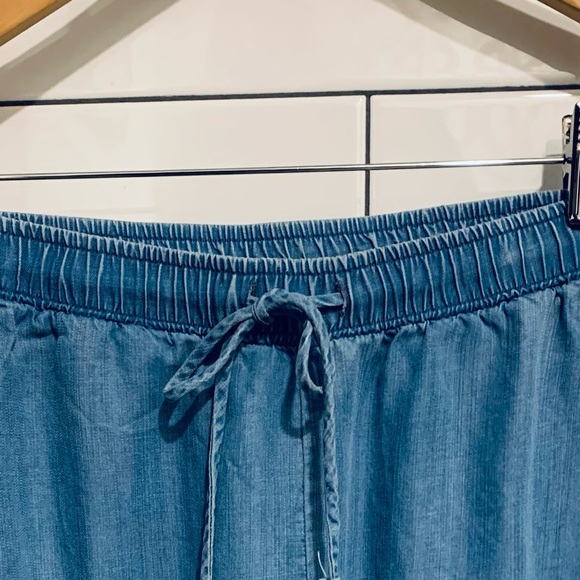 Anthropologie Cloth & Stone chambray drawstring Pants S - Picture 5 of 5